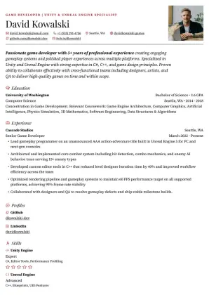 Smeargle resume template preview
